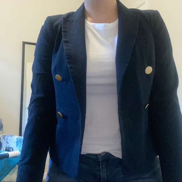 Michael Kors Navy Blazer with gold Buttons - Picture 7 of 8